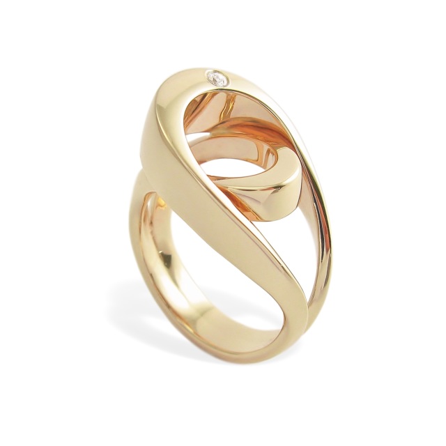 rose gold & diamond statement ring